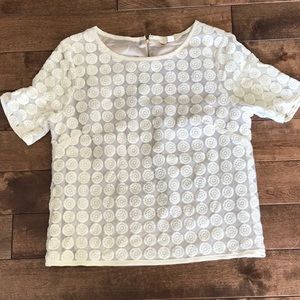 Adiva Embroidery Blouse- Cream- Size S